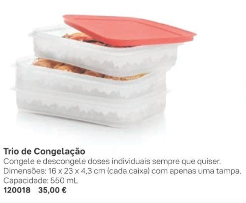 Trio de Congelação Tupperware