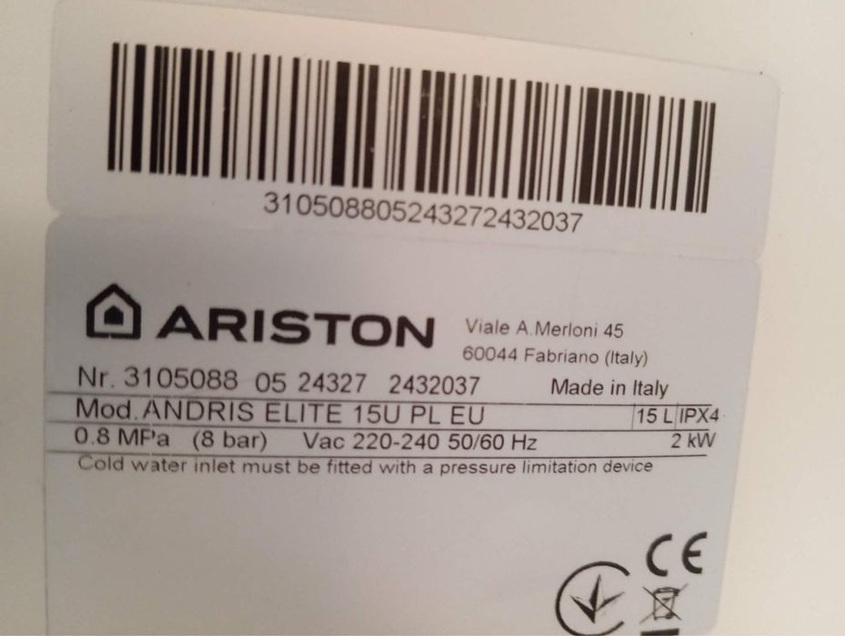 Terma, Podgrzewacz do wody 15L Ariston