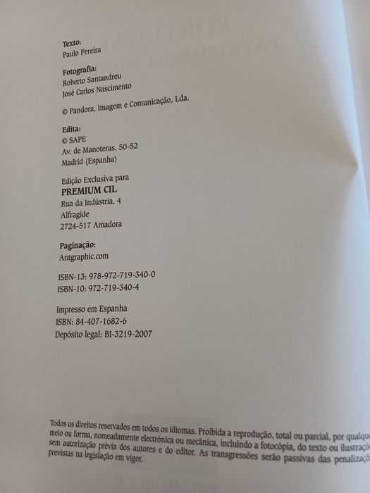 Livro Portugal Património Mundial