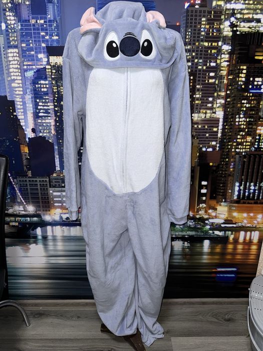 Флісова піжама onesie з капюшоном і 3D вушками Stitch