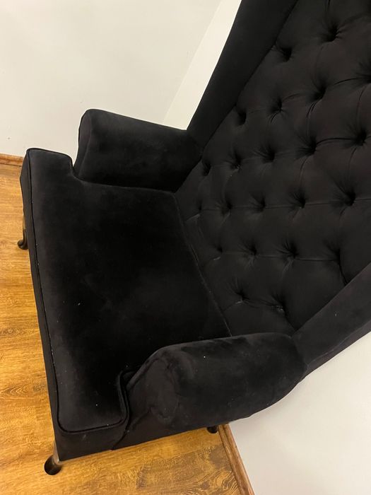 Fotel welurowy glamour