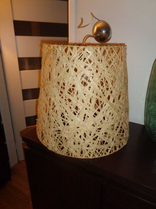 Żyrandol słomkowy oraz zestaw 2 lamp słomkowych