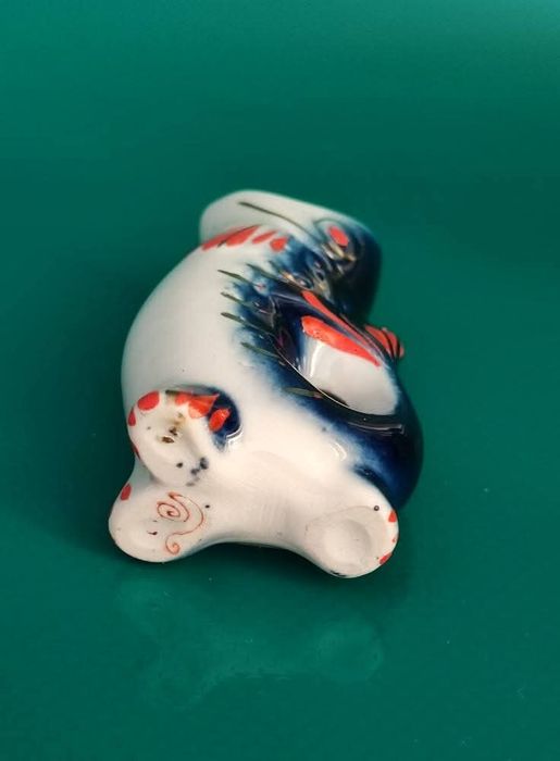 Karafka +6 kieliszek/Zestaw porcelanowy "Ryby" Połonne  z PRL