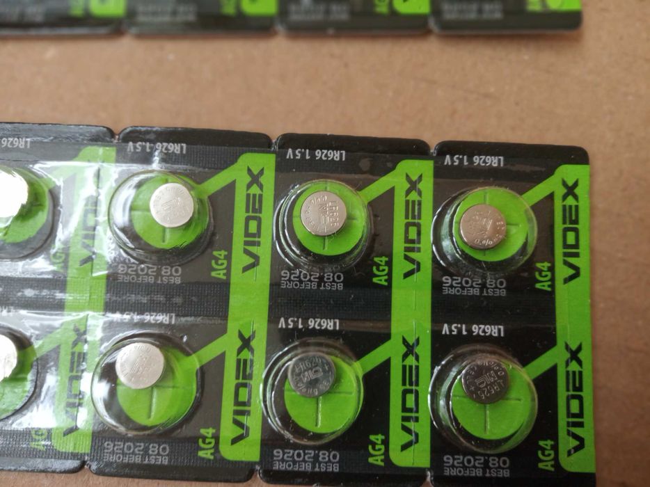 Батарейка Videx Alkaline АG4 LR626 в блістері 10 батарейок