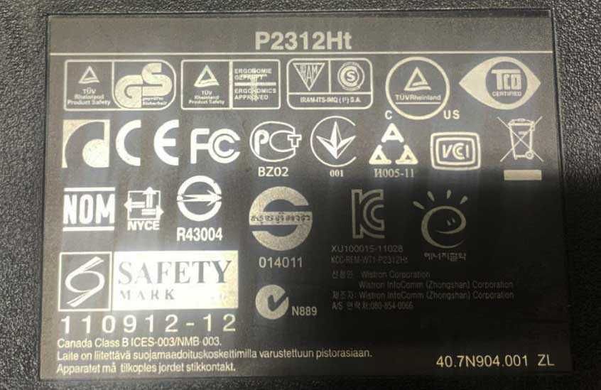 монитор DELL p2312ht Full Hd 1920*1080 LED