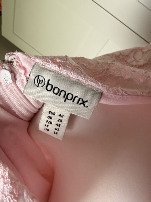 Nowa sukienka różowa midi maxi rozmiar 46 Bonprix