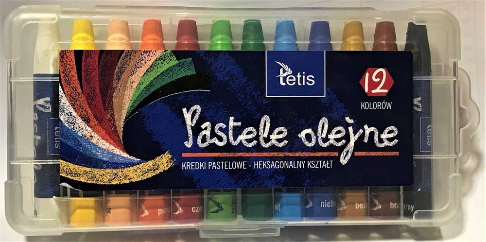 Pastele olejne 1kpl-12 sztuk kredki szkoła hobby