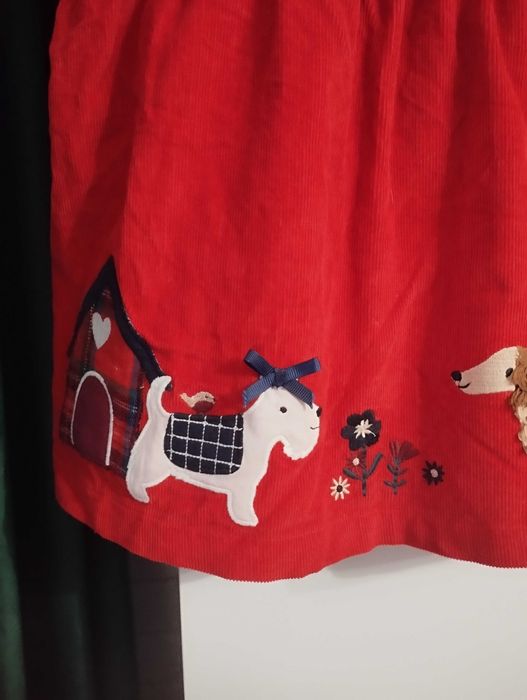 Koszula czerwona nowa getry spódnica tu r 104