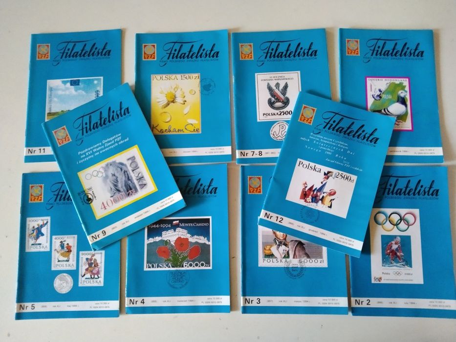 Czasopismo Filatelistyka rok 1994 kpl 11 numerów