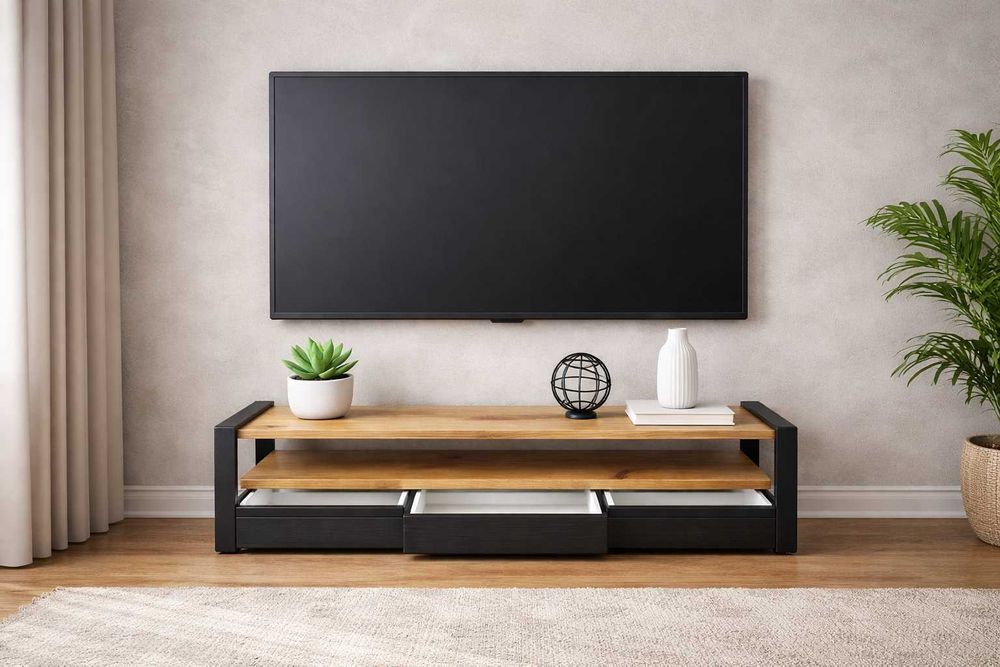 Szafka RTV Dębowa LOFT 100% Lite Drewno Różne Wymiary.