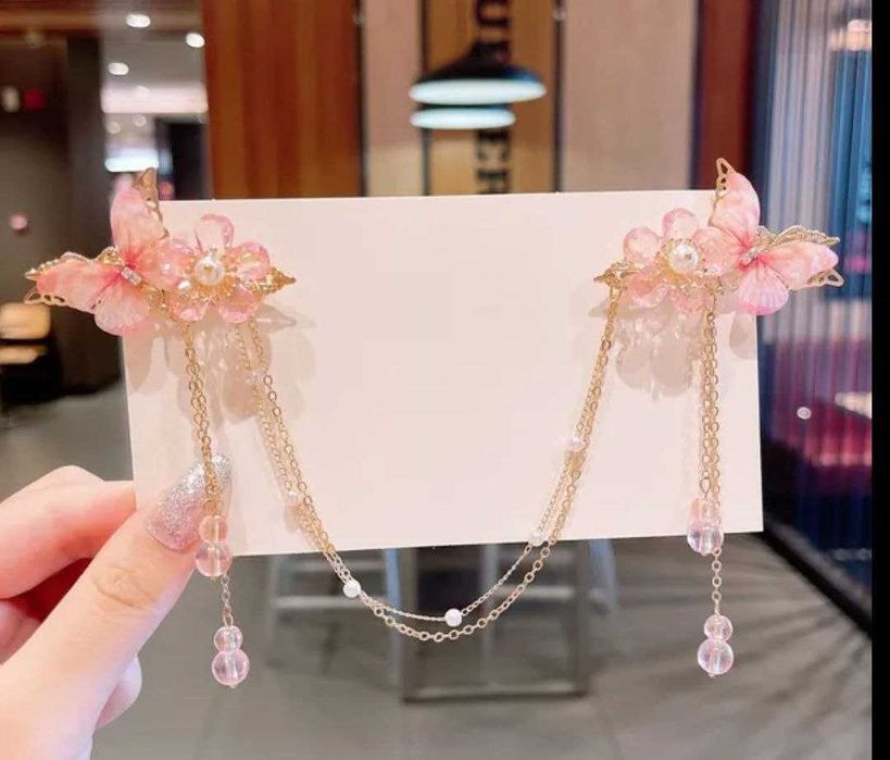 Заколка Метелики на волосся + подарунковий набір 8 шт