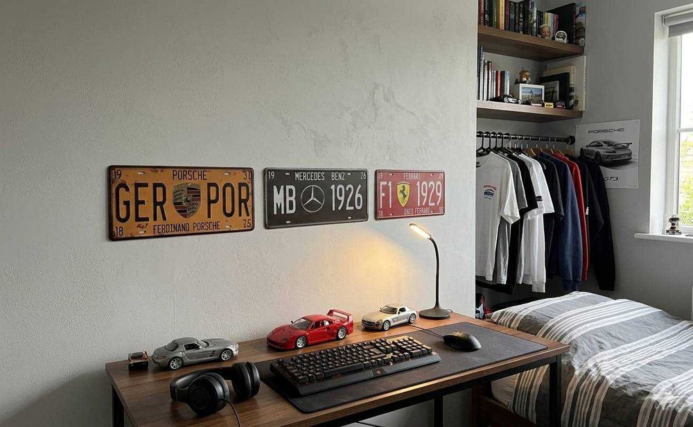 Placa Metálica tipo Matricula FERRARI