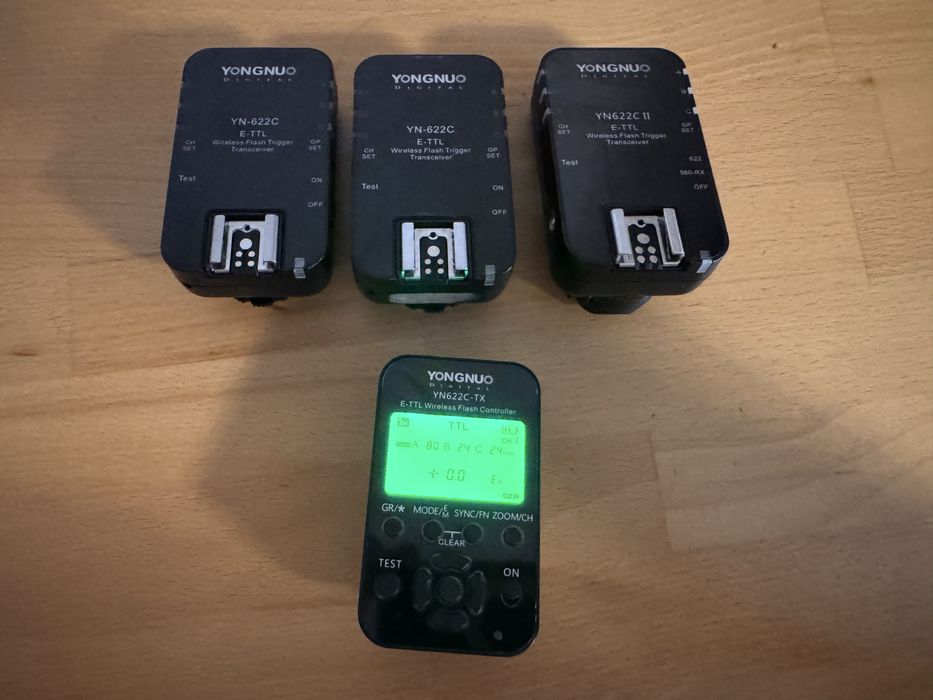 Yongnuo YN622C-TX + 3x YN622C – zestaw wyzwalaczy radiowych TTL do Canon