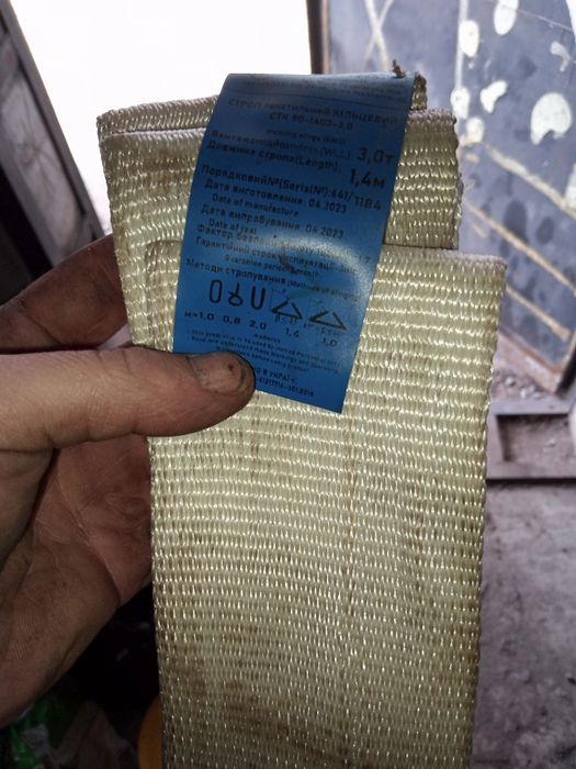 Стропи текстильні