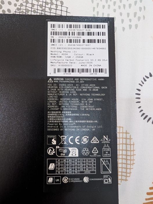 Nothing Phone 3 12/256gb