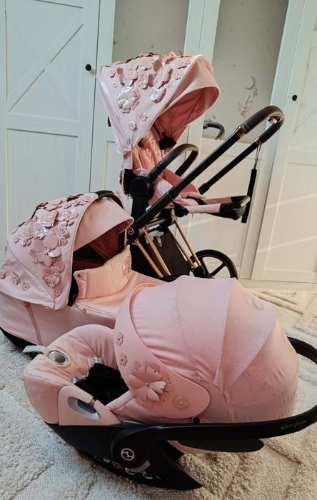 Cybex priam simply flowers pink wózek dla dziewczynki 3w1