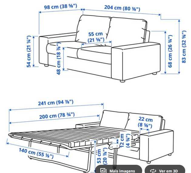 sofá cama aconchegante