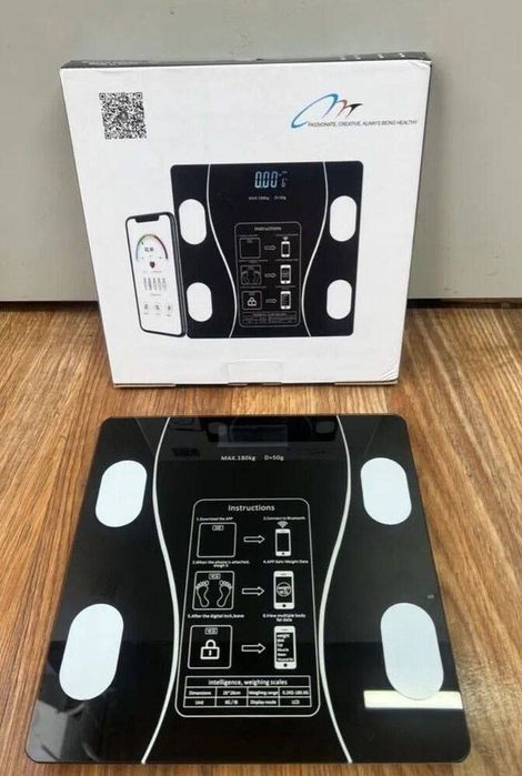 Ваги підлогові розумні Bluetooth з функцією вимірювання основних показ