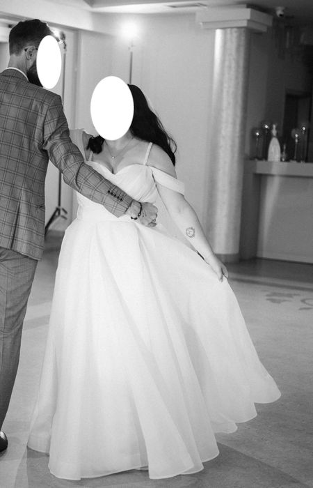 Suknia Ślubna z perłami na ramiączkach,  Strzyżów n/Wisłokiem