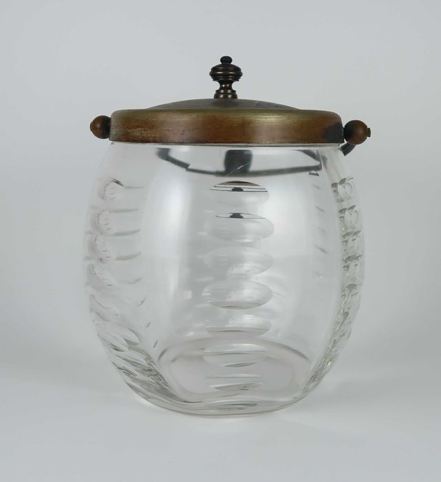 Boleira antiga Art Deco Vidro Lapidado (Ref. 6)