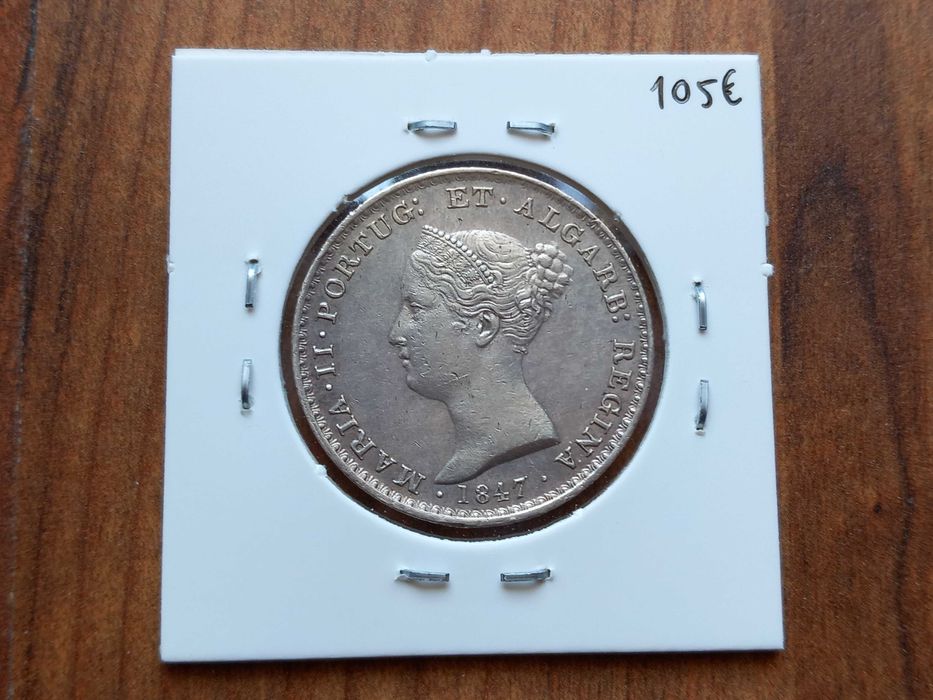 Moeda 500 Reis 1847 D. Maria II