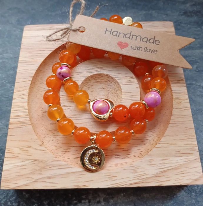 Bransoletki 2w1 z kamienia naturalnego Handmade
