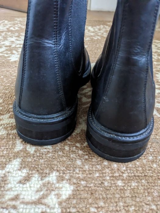 Кожаные ботинки р.44 /29 см/ сапоги резиновые р.42
