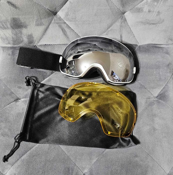 Лижна маска, лижні окуляри з чохлом, лыжная маска, лыжные очки + лінза