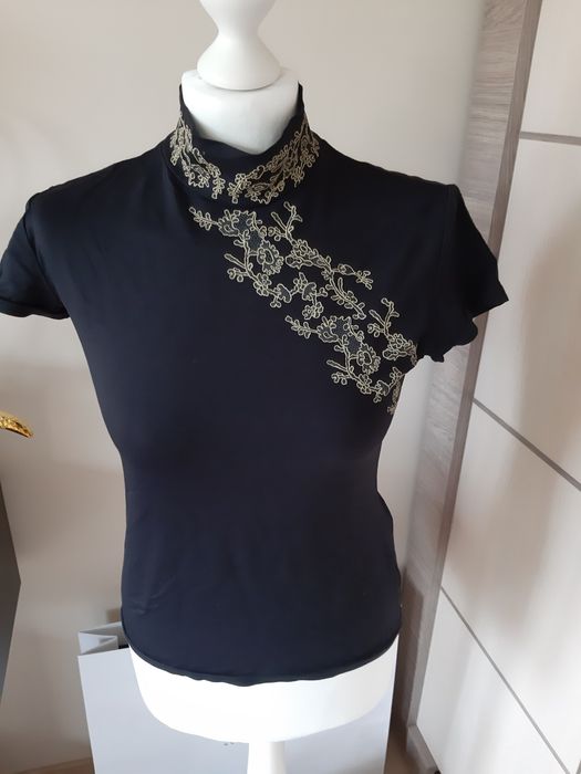 Bluzka morgan xs s kolekcja vintage France grosza kimono obcisła boho