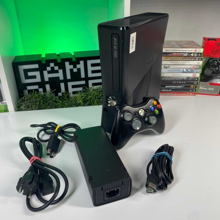 Консоль Xbox 360 S Freeboot приставка Іксбокс Б/У + Геймпад Оригінал + Гарантія + 5 встановлених ігор