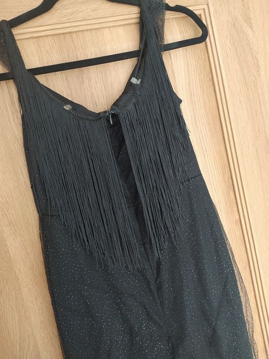 Sukienka andrzejki sylwester święta studniówka frędzle błyszcząca L/XL