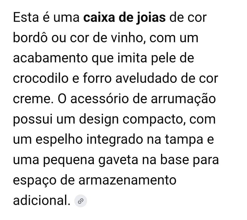 Guarda joias ,artigo nunca usado