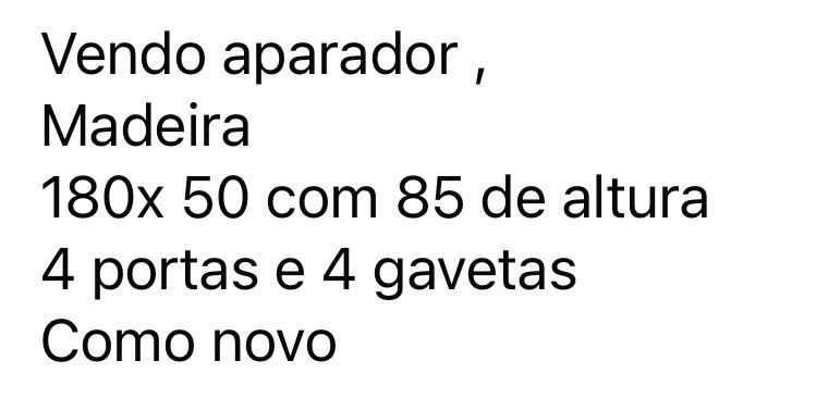 Aparador em madeira