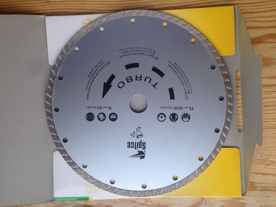 Диск для резки по бетону, камню ø230мм“ TURBO” Spitce (22-808)