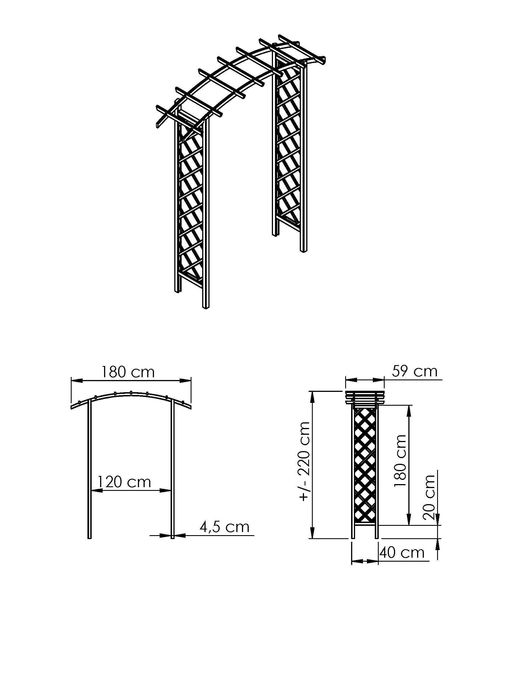 Pergola podwójna Frezja
