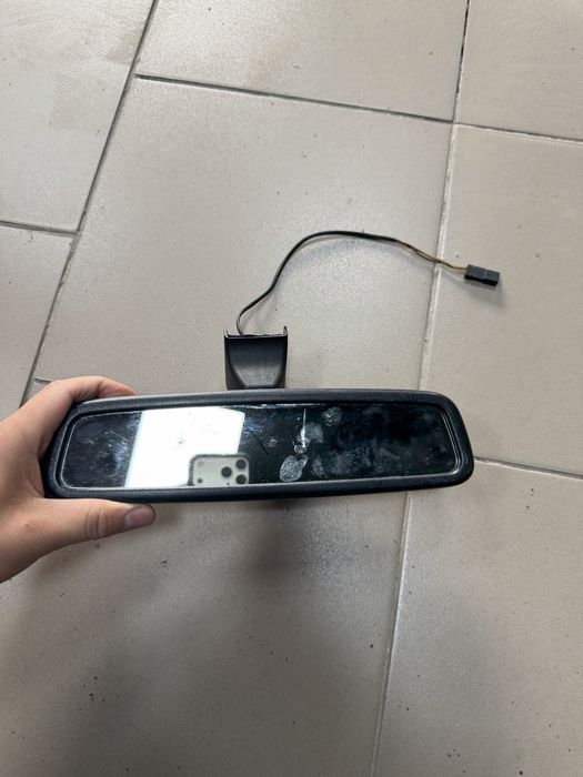 Салонне дзеркало заднього виду з електричним підключенням, кронштейном кріплення та проводом із роз’ємом, чорне, б/в спрінтер Sprinter W906