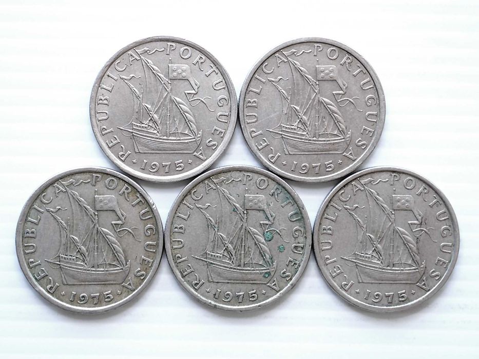 Lote de 5 Moedas 5 Escudos 1975