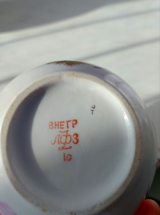 Колекційна цукорниця ЛФЗ із сервізу Сакура, ручний розпис, 1 сорт СССР