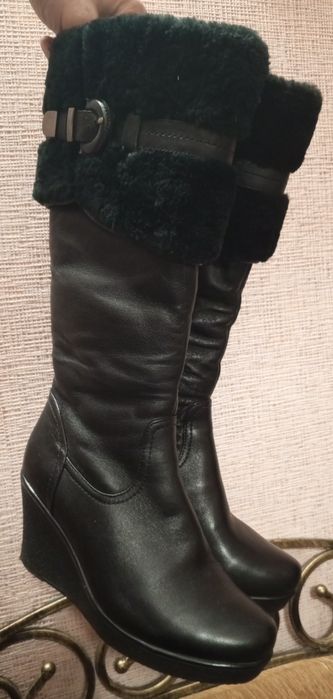 Чоботи Shidalis Зима нат. шкіра/хутро. Р.36,5 - 37.