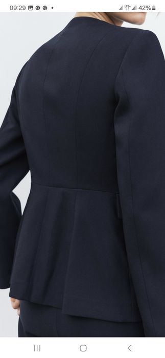 Garnitur nowy zjawiskowy granatowy r.38 Zara