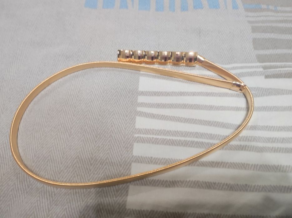 Pasek damski kolor zloty