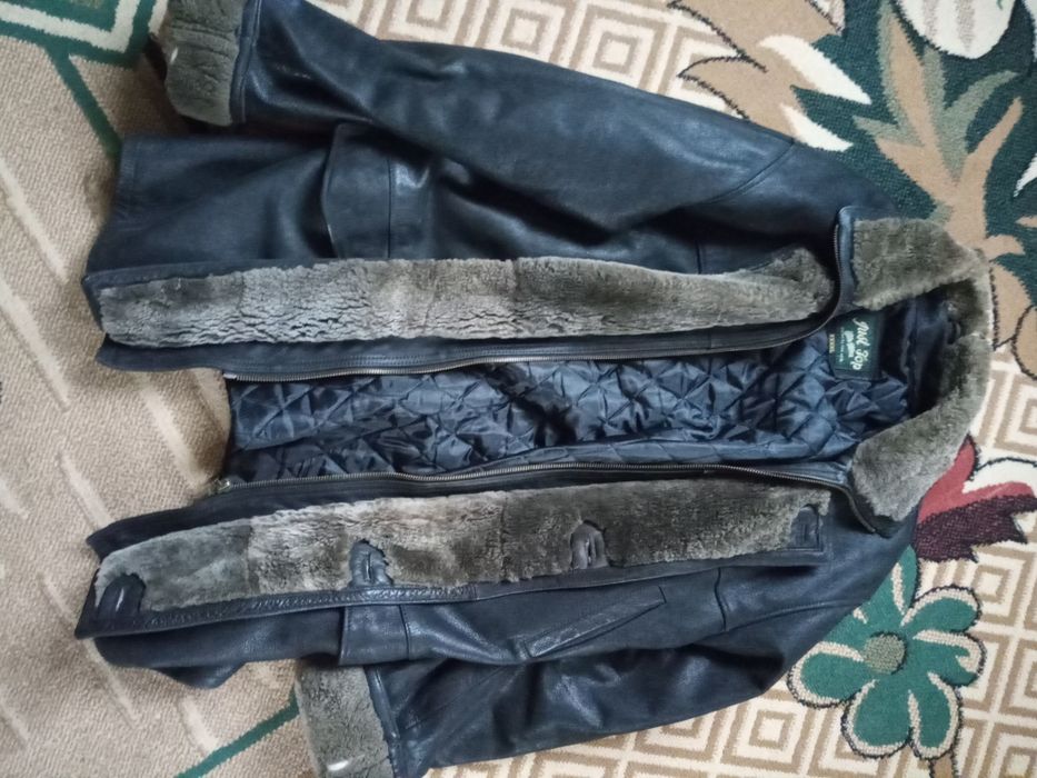 Чоловіча куртка шкіряна зимова