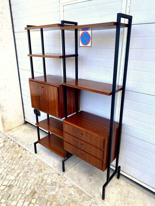 Estante dupla olaio vintage 120comp x 29,5prof x 35prof x 178,5alt