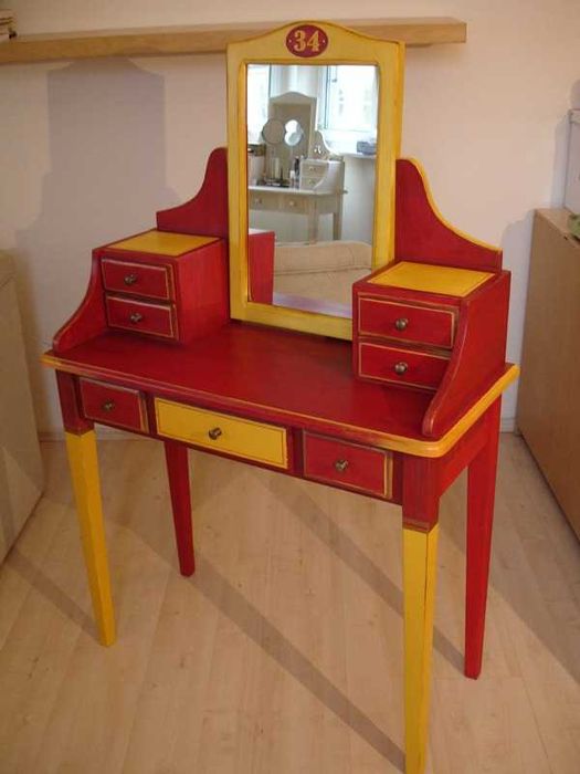 Unikatowa Toaletka z litego drewna