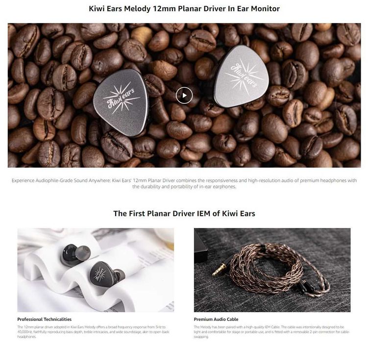 ‼️ Kiwi Ears Melody - планарные наушники Planar In-Ear Monitor