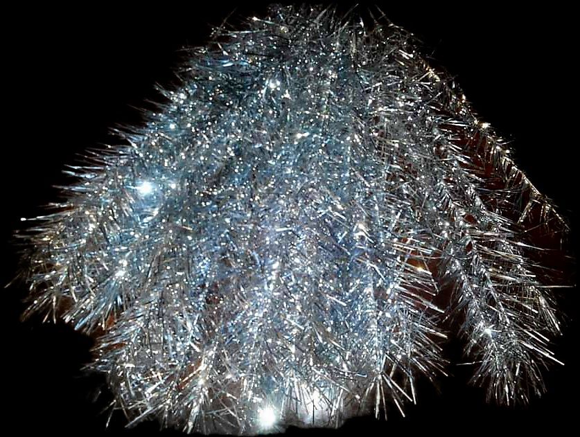 игрушки на Новый Год - елочки канзаши и с серебристыми веточками