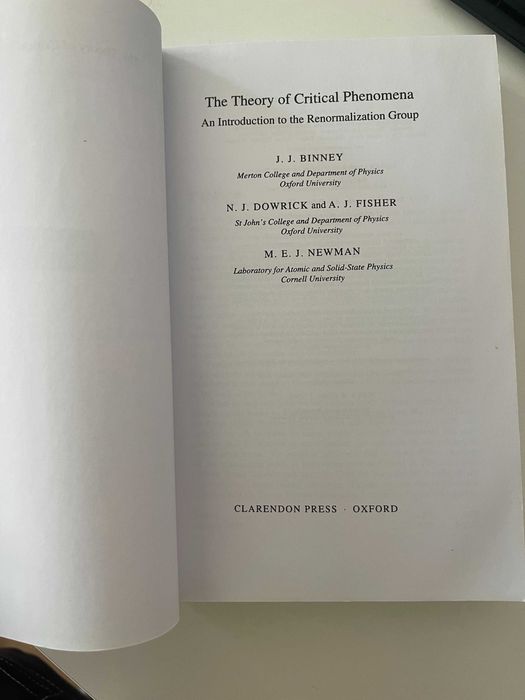 The Theory of Critical Phenomena