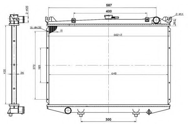 Radiador Água Nissan Pickup D21 SD23 SD25 NOVO