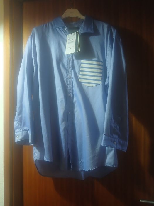 Camisa zara de homem nova com etiqueta e preço