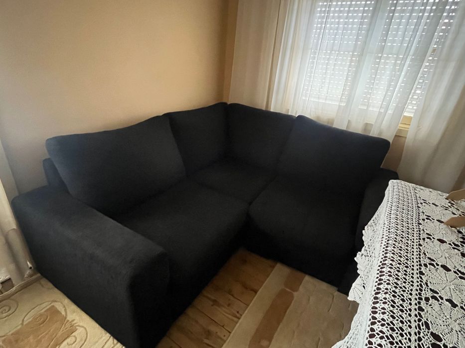 Sofá Preto 3 lugares em L